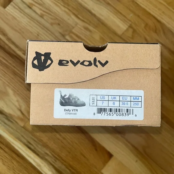Evolv Defy VTR rock climbing shoes, Charcoal, size 7 - Picture 5 of 5